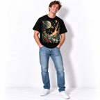 Retro Space Adventure Astronaut Rocket Planet Men's Graphic T-Shirt