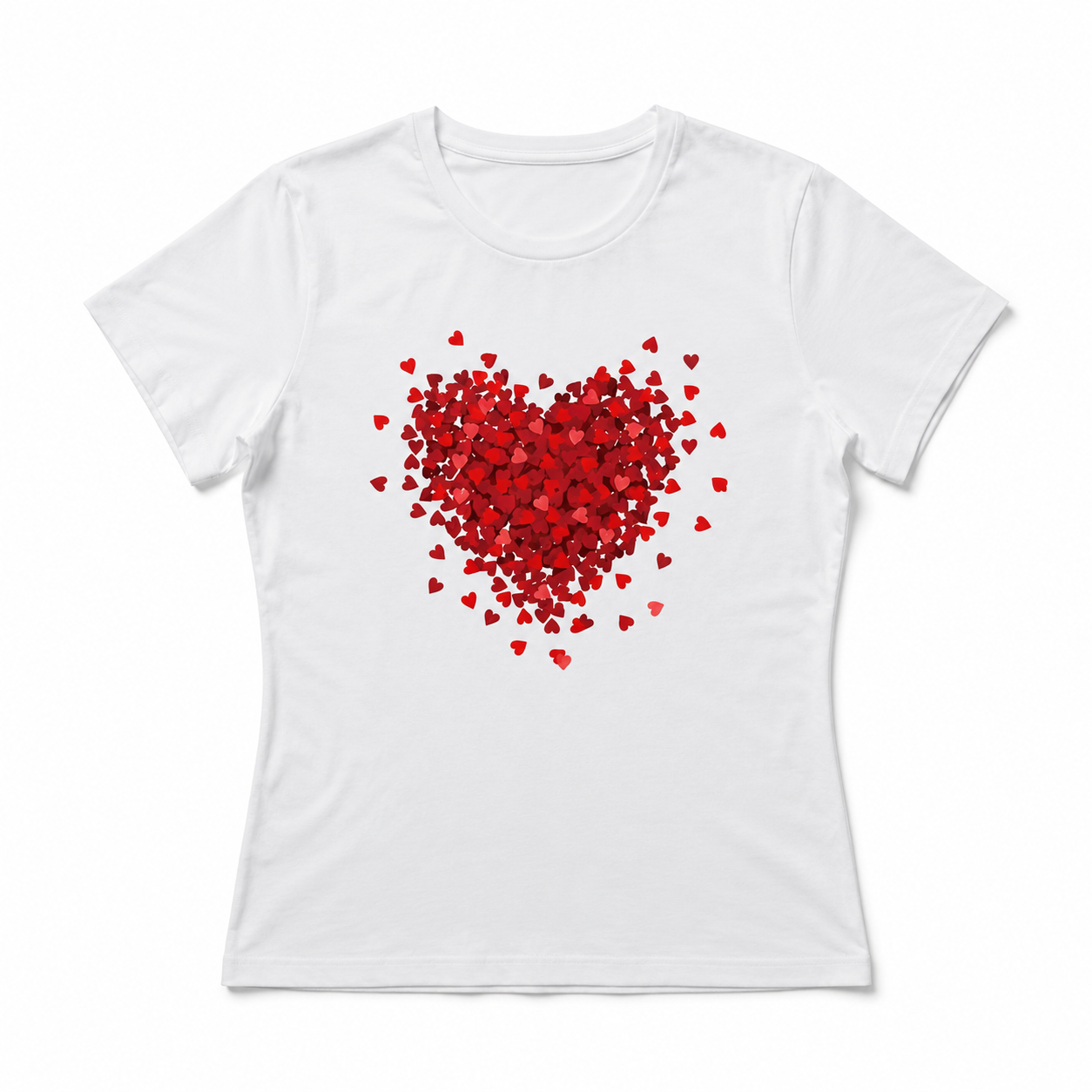 Women's Heart Bird Graphic T-Shirt Cute Nature Casual Summer Tee Top