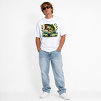 Largemouth Bass Fishing Graphic T Shirt Colorful Leaping Fish Angler Tee