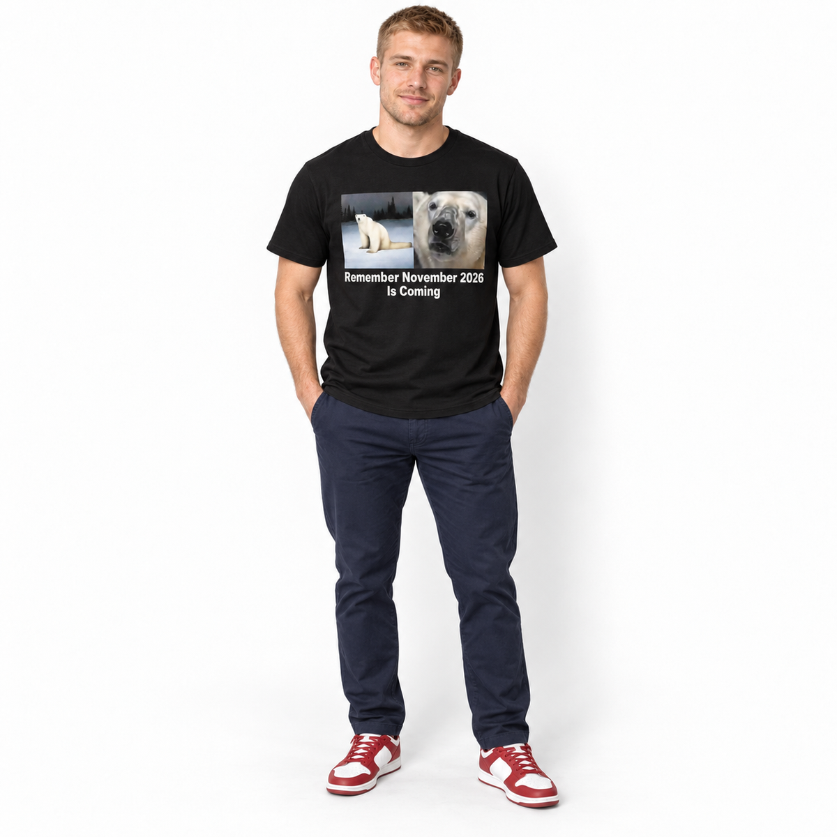 Remember November 2026 Is Coming Polar Bear Meme Funny Graphic T-Shirt