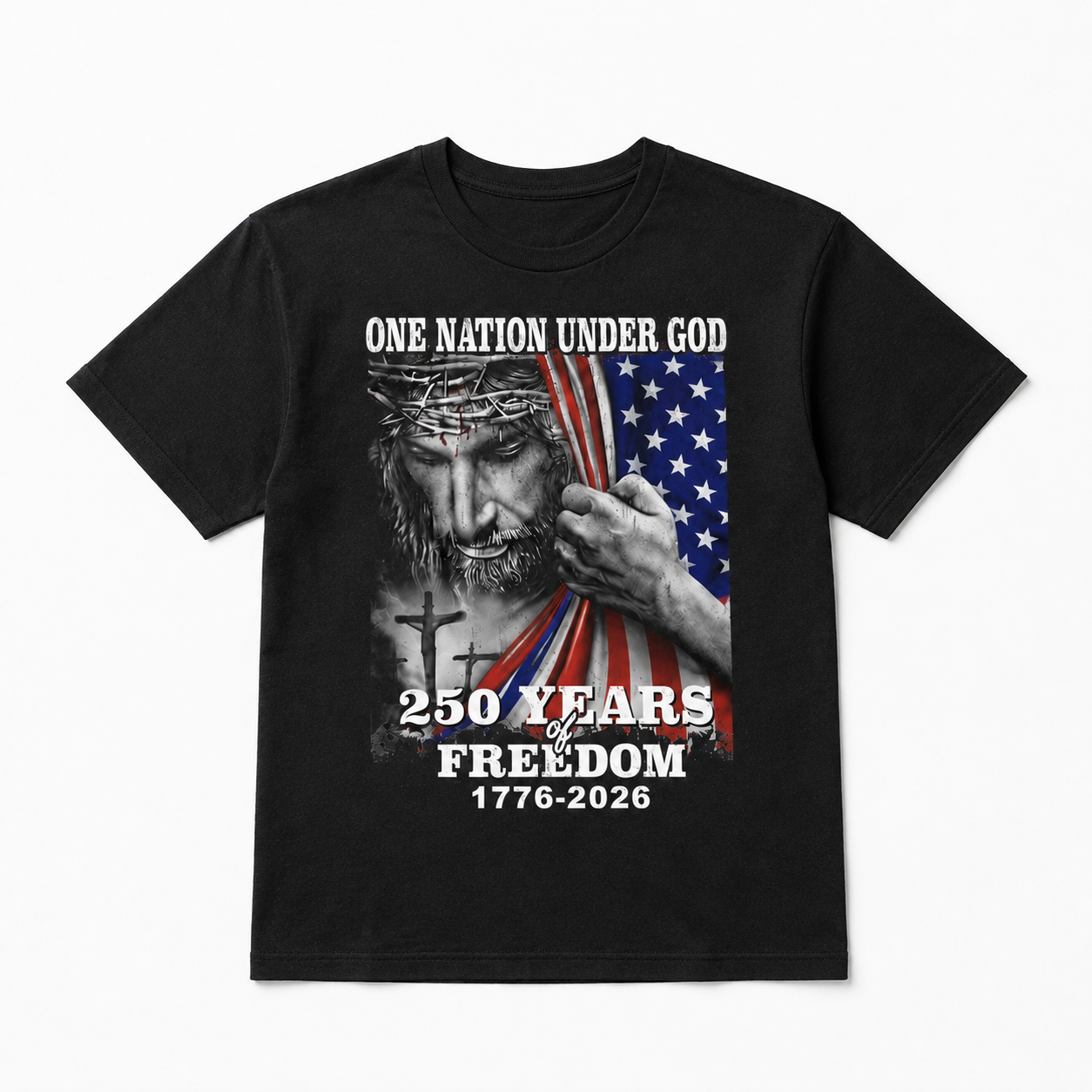 One Nation Under God USA 250th Anniversary T-Shirt 250 Years of Freedom