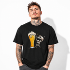 Funny Skeleton Beer Lover Drinking Humor Halloween Graphic Men's T-Shirt
