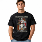 Christian Templar Knight Psalm 23 Graphic T-Shirt Faith Warrior Tee for Men