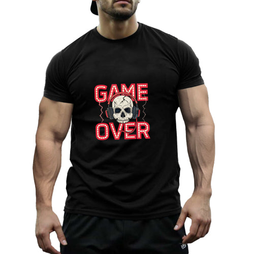 Men's single-sided printed T-shirt