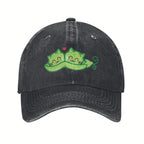 Two (Cat) Peas In A Pod Unisex Vintage Washed Distressed Baseball Cap Twill Adjustable Adult Hat