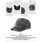 Printed Washed Baseball Cap, "PUT IT ON MY HUSBAND'S TAB" Text Print Adjustable Outdoor Sun Protection Casual Hat For Women & Men, Suitable For Travel,All Seasons