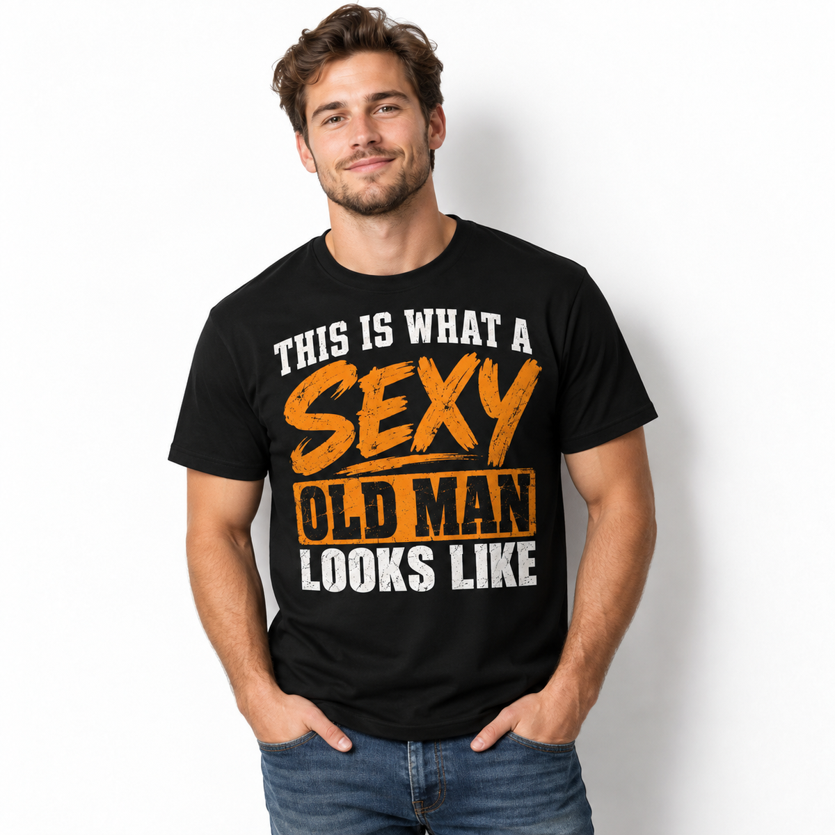 Sexy Old Man Funny Senior Humor Men's Graphic T-Shirt