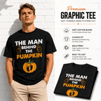 The Man Behind the Pumpkin Funny Dad Pregnancy Halloween Men's T-Shirt