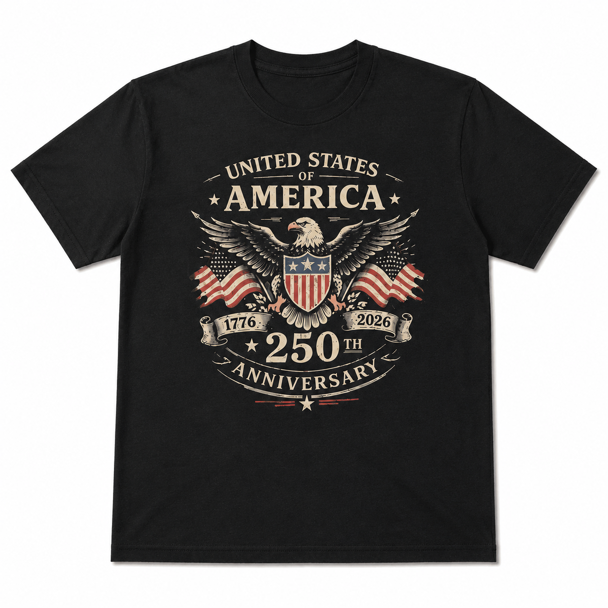 USA 250th Anniversary Vintage Flag Patriotic 4th of July Men's T-Shirt