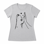 Women's Cat Paw Graphic T-Shirt Cute Pet Lover Casual Crew Neck Short Sleeve Tee