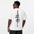 HOT Mens Short Sleeve Quick Dry T Shirt Skin Friendly Comfy Japanese Kanji Sword