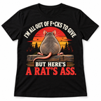 I'm All Out of F*cks to Give Funny Rat Humor Graphic Men's T-Shirt