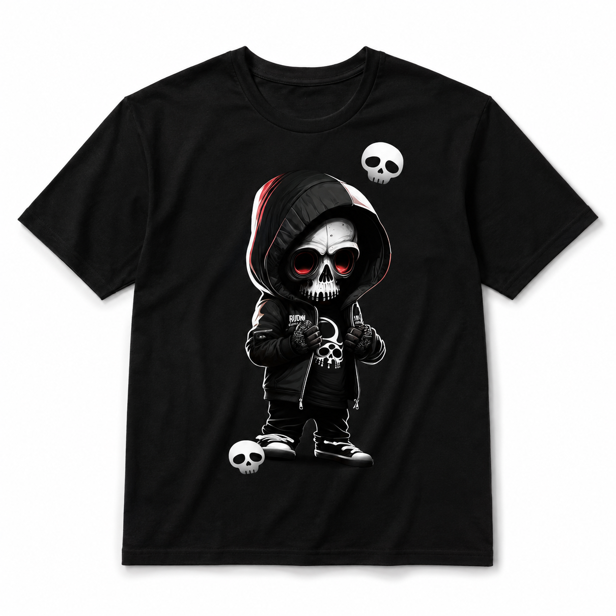 Cute Grim Reaper Skull Gothic Dark Humor Biker Graphic Men's T-Shirt