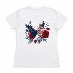 Patriotic Butterfly Rose Graphic Tee – Americana Heritage Tshirt