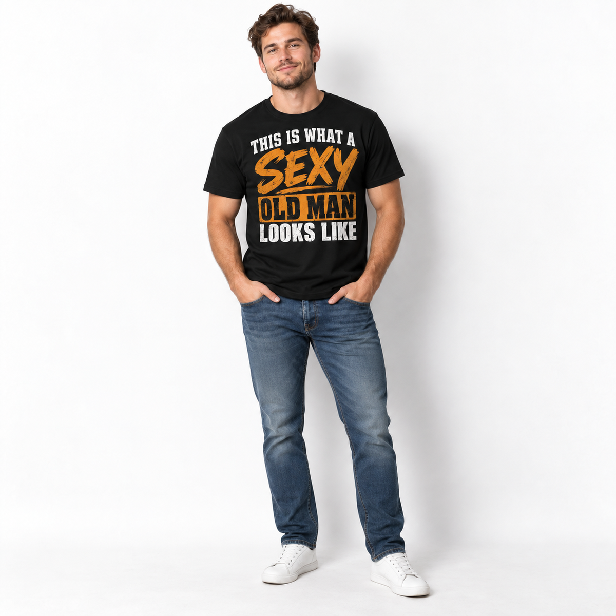 Sexy Old Man Funny Senior Humor Men's Graphic T-Shirt