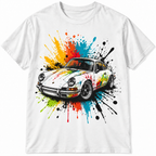 Classic Sports Car Color Splash Retro Automotive Graphic Men's T-Shirt