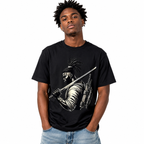 Vintage Japanese Bushido Warrior Graphic Men’s T-Shirt Samurai Style Casual Tee