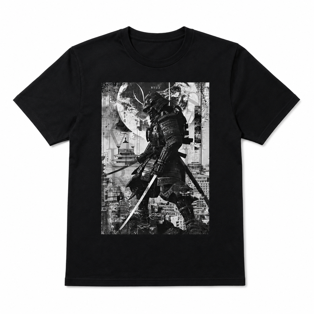 Vintage Samurai Graphic T-Shirt Urban Streetwear Japanese Warrior Tee