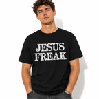 Jesus Freak Christian Faith Graphic T-Shirt Vintage Religious Tee for Men
