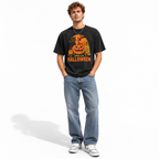 Long Live Halloween Black Cat Pumpkin Retro Spooky Graphic Men's T-Shirt