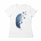 Feather to Birds T-Shirt | Minimalist Nature Aesthetic Graphic Tee