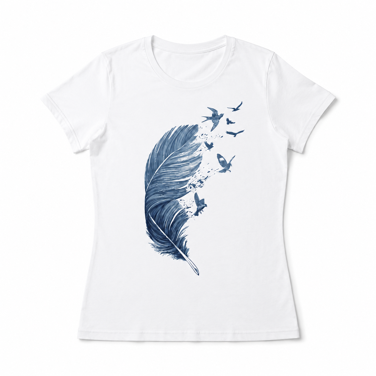 Feather to Birds T-Shirt | Minimalist Nature Aesthetic Graphic Tee