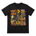 Trick or Treat Vintage Halloween Haunted House Pumpkin Graphic Men's T-Shirt