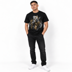Tattooed Hands Gold Chain Mask Streetwear Men's Graphic T-Shirt