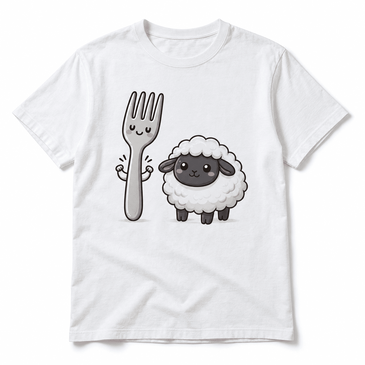Fork Ewe Funny Rebus Wordplay Graphic Men's T-Shirt