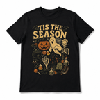 Tis The Season Halloween Ghost Pumpkin Skeleton Spooky Graphic Men's T-Shirt