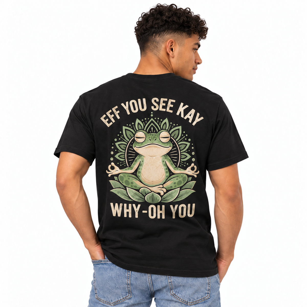 Eff You See Kay Why Oh You Funny Frog Wordplay Graphic Men's T-Shirt
