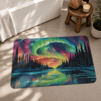 Aurora Borealis Floor Mat Quick Dry Super Absorbent Non Slip Northern Lights