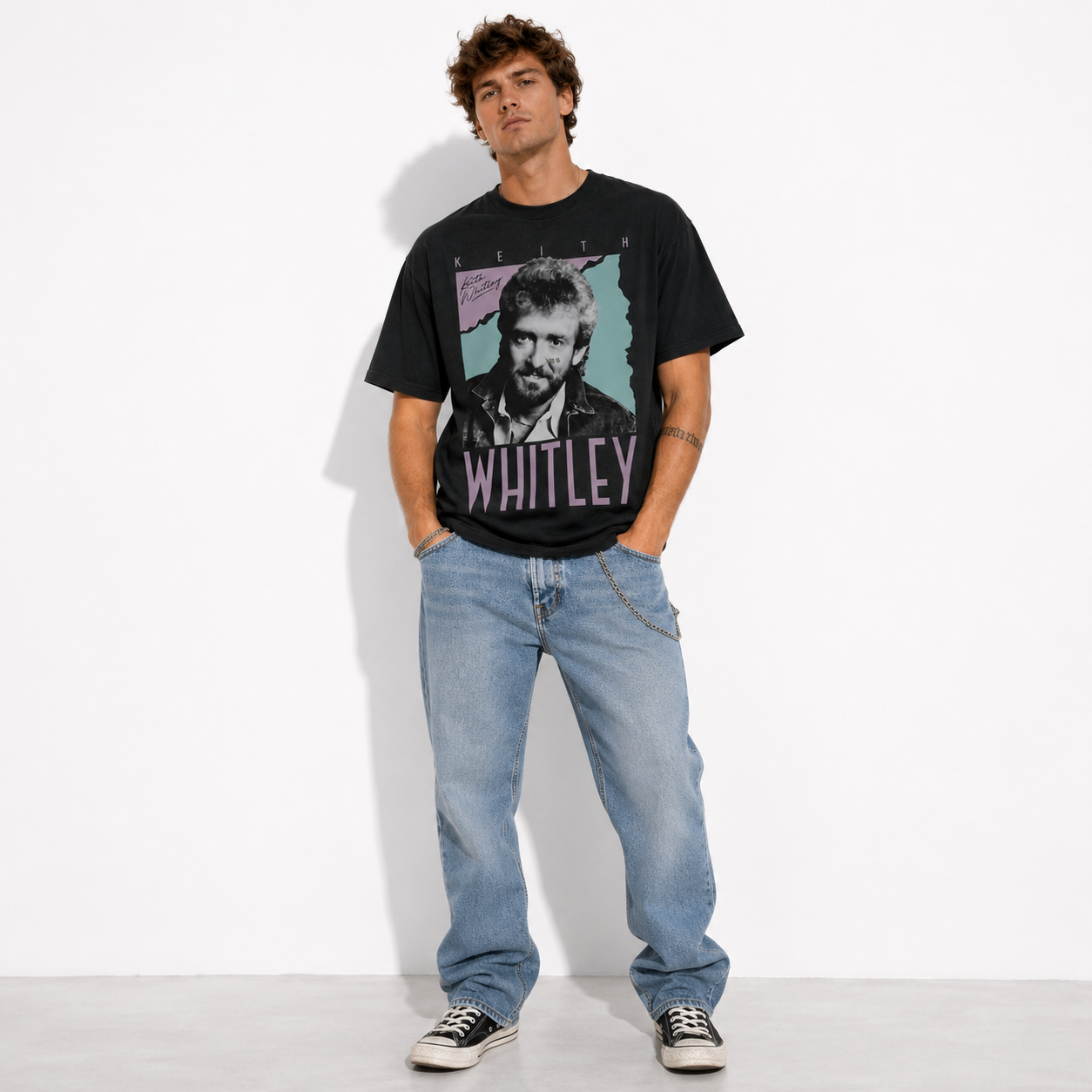 Keith Whitley Retro Portrait Graphic T-Shirt Country Music Tee