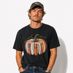 Pumpkin Books Fall Reading Halloween Book Lover Graphic Men's T-Shirt