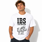 Funny IBS I Be Shittin Skeleton Toilet Meme Graphic T-Shirt for Men