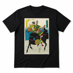 Vintage Japanese Samurai Warrior Ukiyo-e Anime Style Graphic Men’s Art T-Shirt