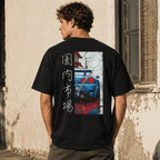 JDM Drift Car T Shirt Japanese Street Racing Graphic Anime Style Casual Tee