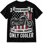 Biker Grandpa Like a Normal Grandpa Only Cooler Motorcycle Men's T-Shirt
