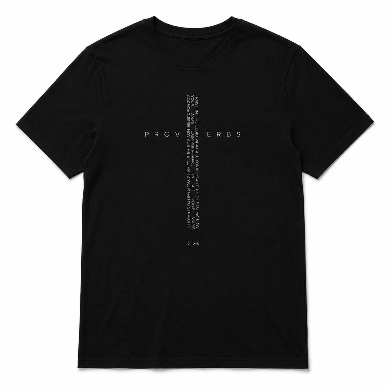 Proverbs 3:5-6 Christian Cross Scripture Faith Men's T-Shirt