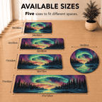 Aurora Borealis Floor Mat Quick Dry Super Absorbent Non Slip Northern Lights
