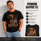 Long Live Halloween Black Cat Pumpkin Spooky Gothic Graphic Men's T-Shirt