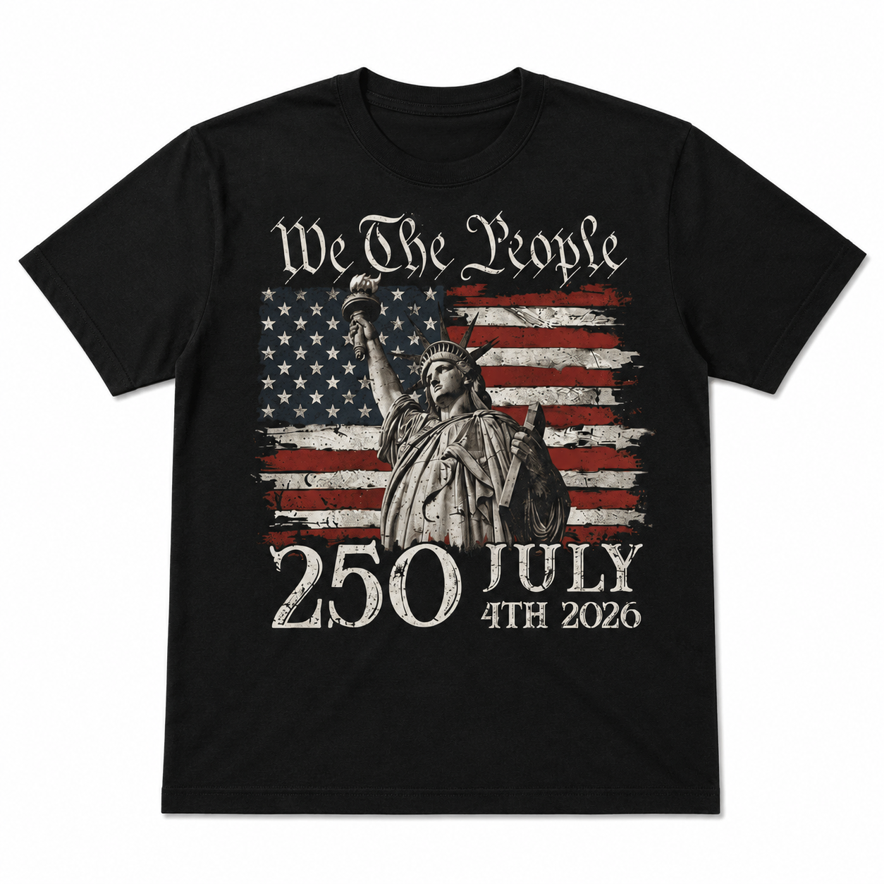 American 250th Anniversary USA Flag Patriotic 4th of July Freedom T-Shirt