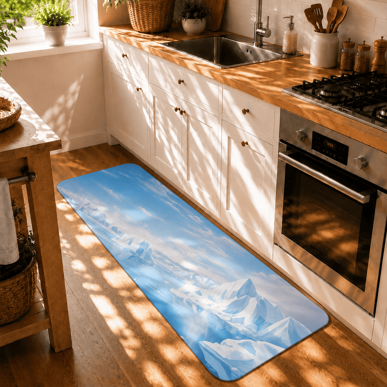 Polar Bear Arctic Floor Mat Quick Dry Super Absorbent Non Slip Winter Decor