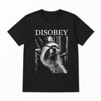 Funny Disobey Raccoon Trash Panda Meme Graphic T-Shirt for Men