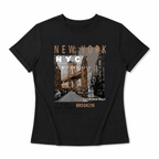Women Brooklyn Bridge New York City Graphic T-Shirt NYC Travel Casual Tee Top