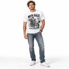 Moto Rally Bulldog Biker Custom Motorcycle Men's Graphic T-Shirt