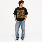 Trick or Treat Vintage Halloween Haunted House Pumpkin Graphic Men's T-Shirt