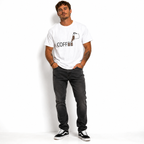 Funny Coffee Battery Graphic T-Shirt Caffeine Lover Novelty Tee for Men