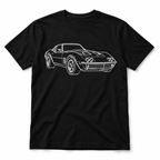 Classic Sports Car Outline Vintage Auto Men's Graphic T-Shirt