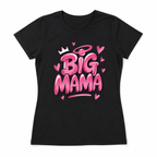 Women Big Mama Graphic T-Shirt Funny Mom Quote Casual Crew Neck Tee Top